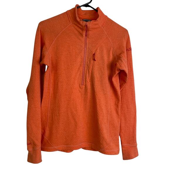 Rab Nexus Half Zip Fleece Womens Medium Orange Pullover Outdoors Hiking Ski - Picture 1 of 10